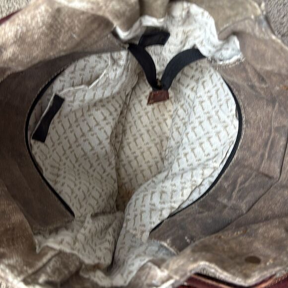 Mona B. Two In One Canvas Tote Shoulder Backpack Bag with Vegan Leather Trim - Picture 6 of 9